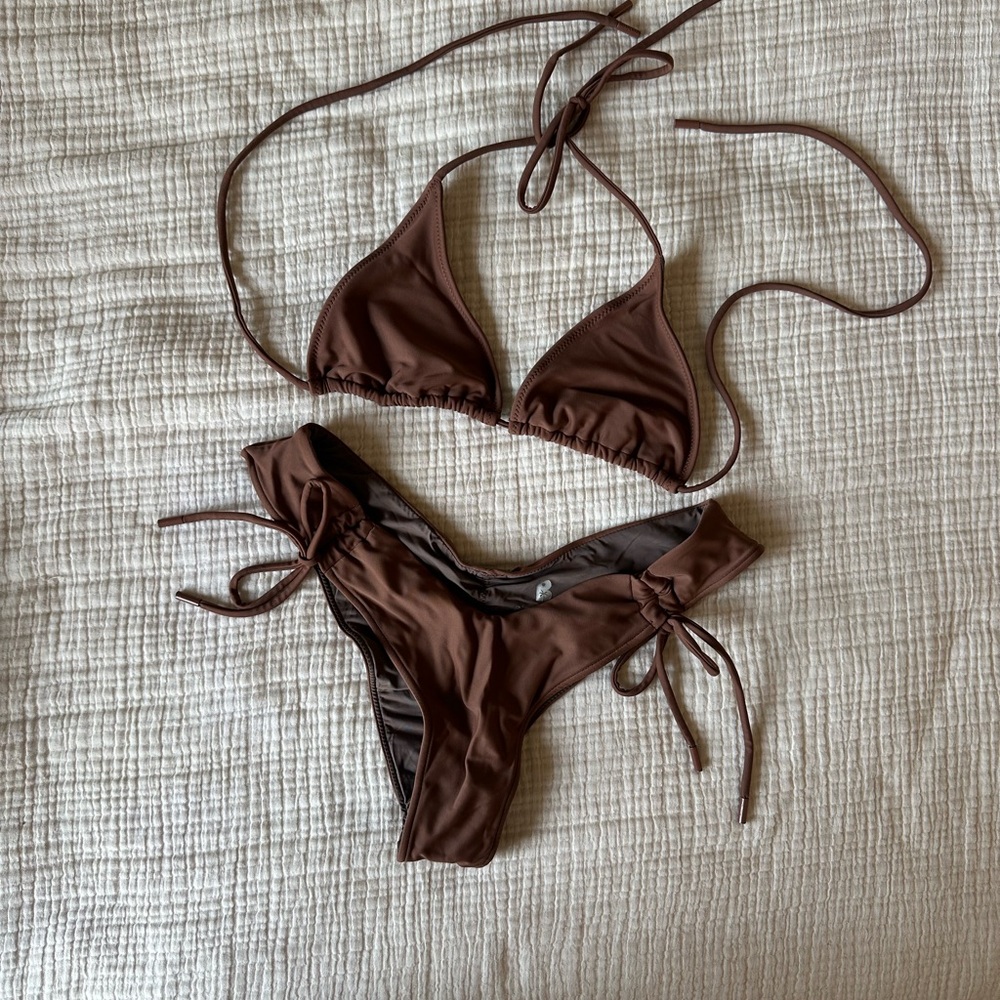Black Bough swim Triangle Bikini Set